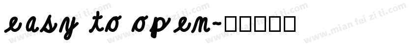 easy to open字体转换